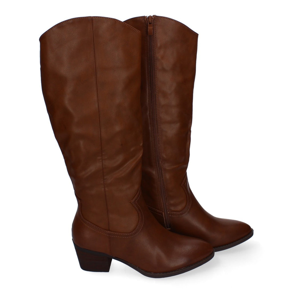 Botas con Tacón y Punta Redonda - Kaki