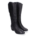 Botas con Tacón y Punta Redonda - Negro