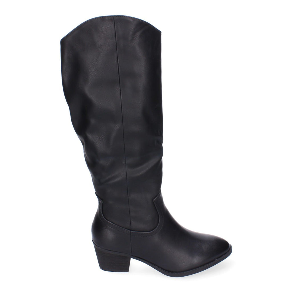 Botas con Tacón y Punta Redonda - Negro