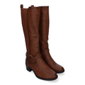 Botas Tacón con Hebilla - Kaki