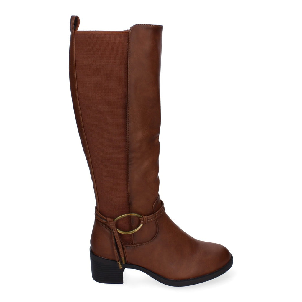 Botas Tacón con Hebilla - Kaki