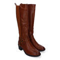 Elegante Stiefeletten in Camel mit Schnalle