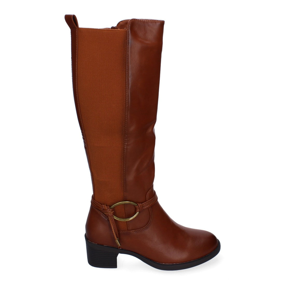 Elegante Stiefeletten in Camel mit Schnalle
