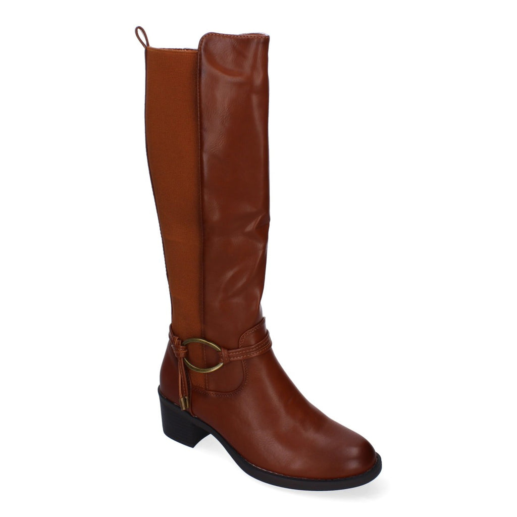 Elegante Stiefeletten in Camel mit Schnalle