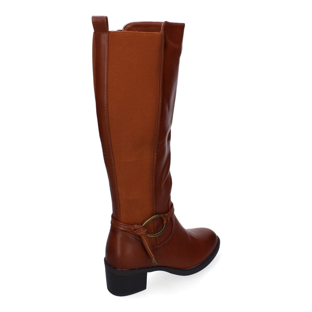 Elegante Stiefeletten in Camel mit Schnalle