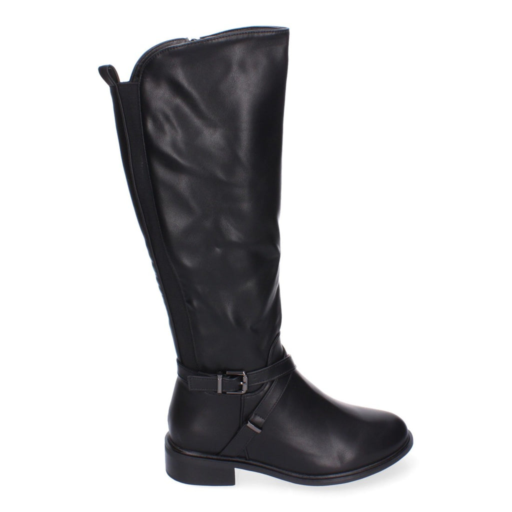 Elegante schwarze Stiefel mit Schnalle