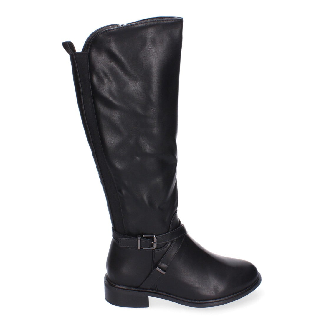 Elegante schwarze Stiefel mit Schnalle