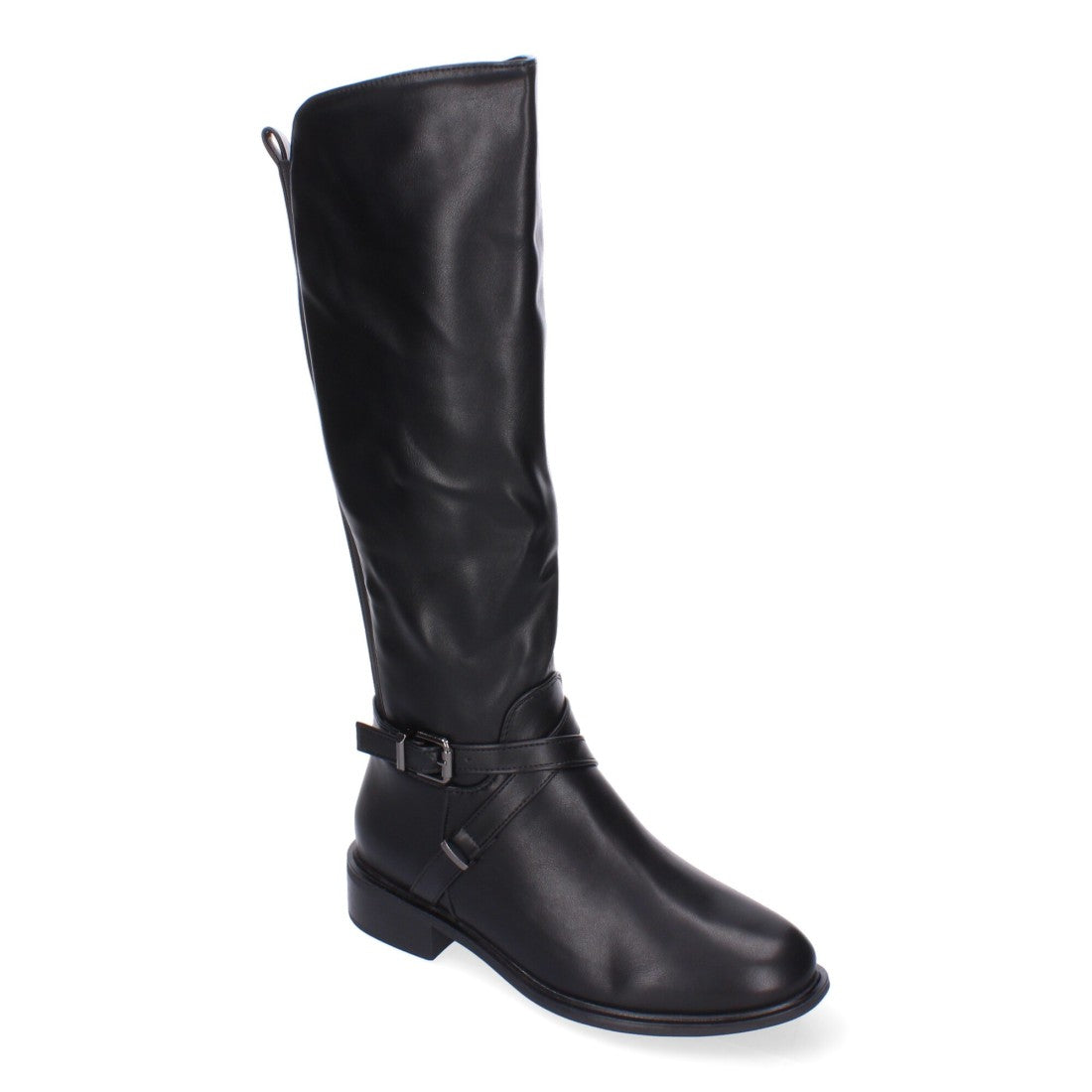 Elegante schwarze Stiefel mit Schnalle