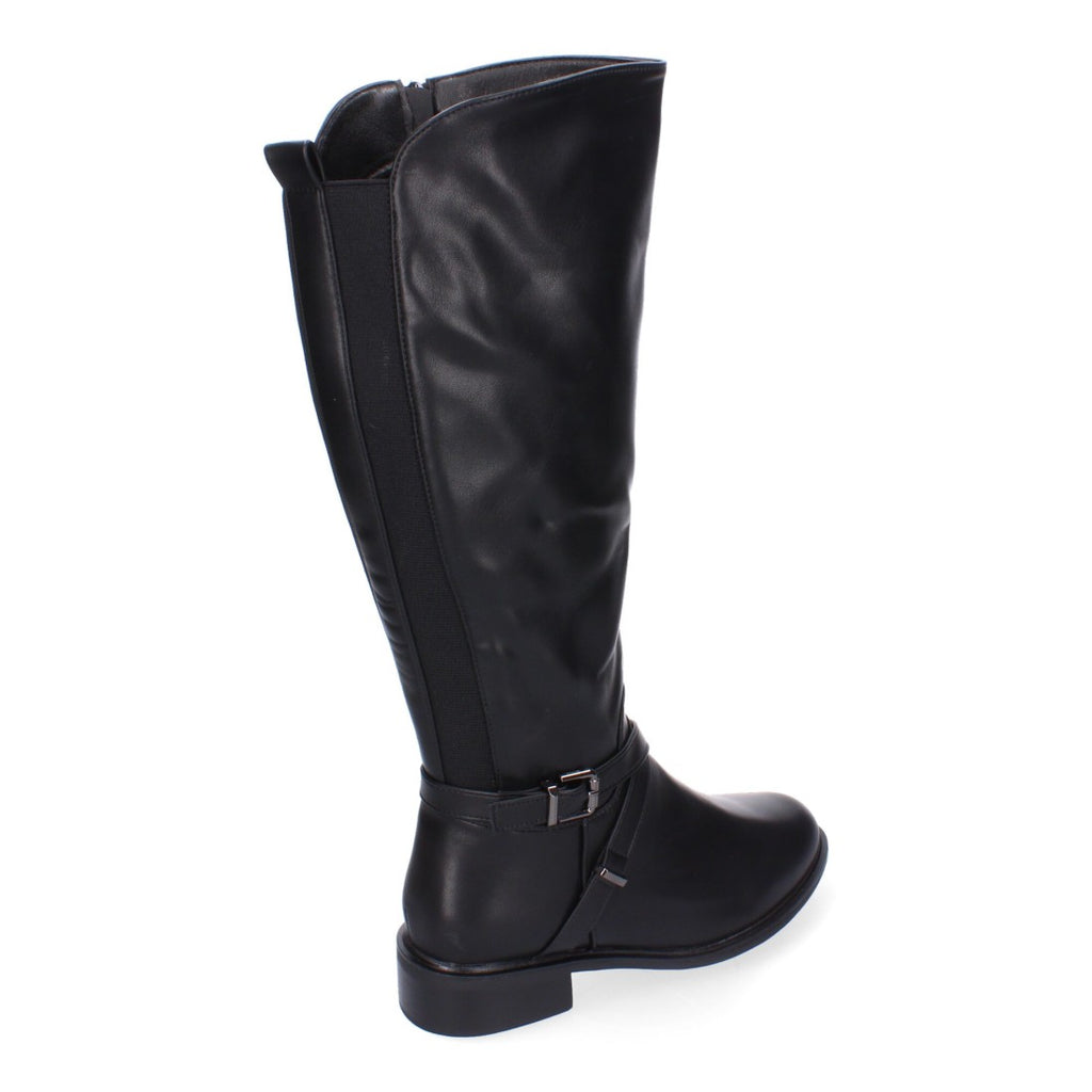 Elegante schwarze Stiefel mit Schnalle