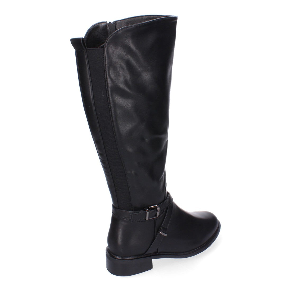 Elegante schwarze Stiefel mit Schnalle