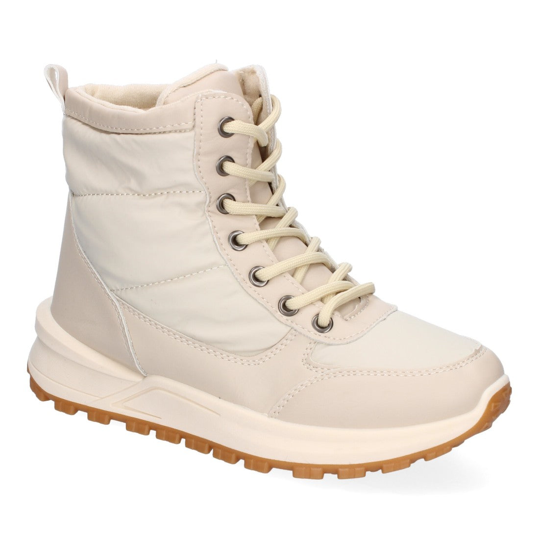 Elegante beige Stiefel mit Absatz