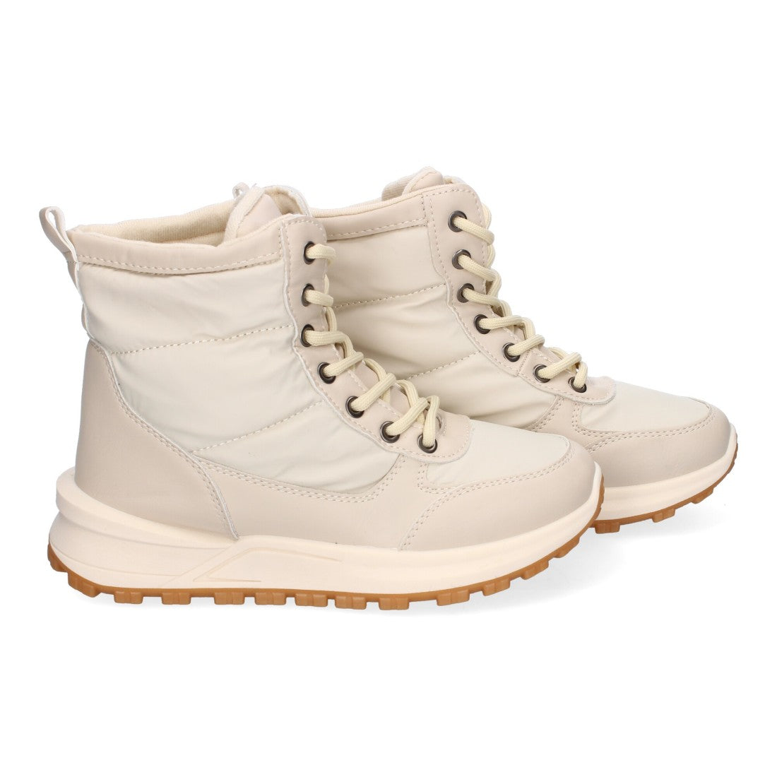 Elegante beige Stiefel mit Absatz