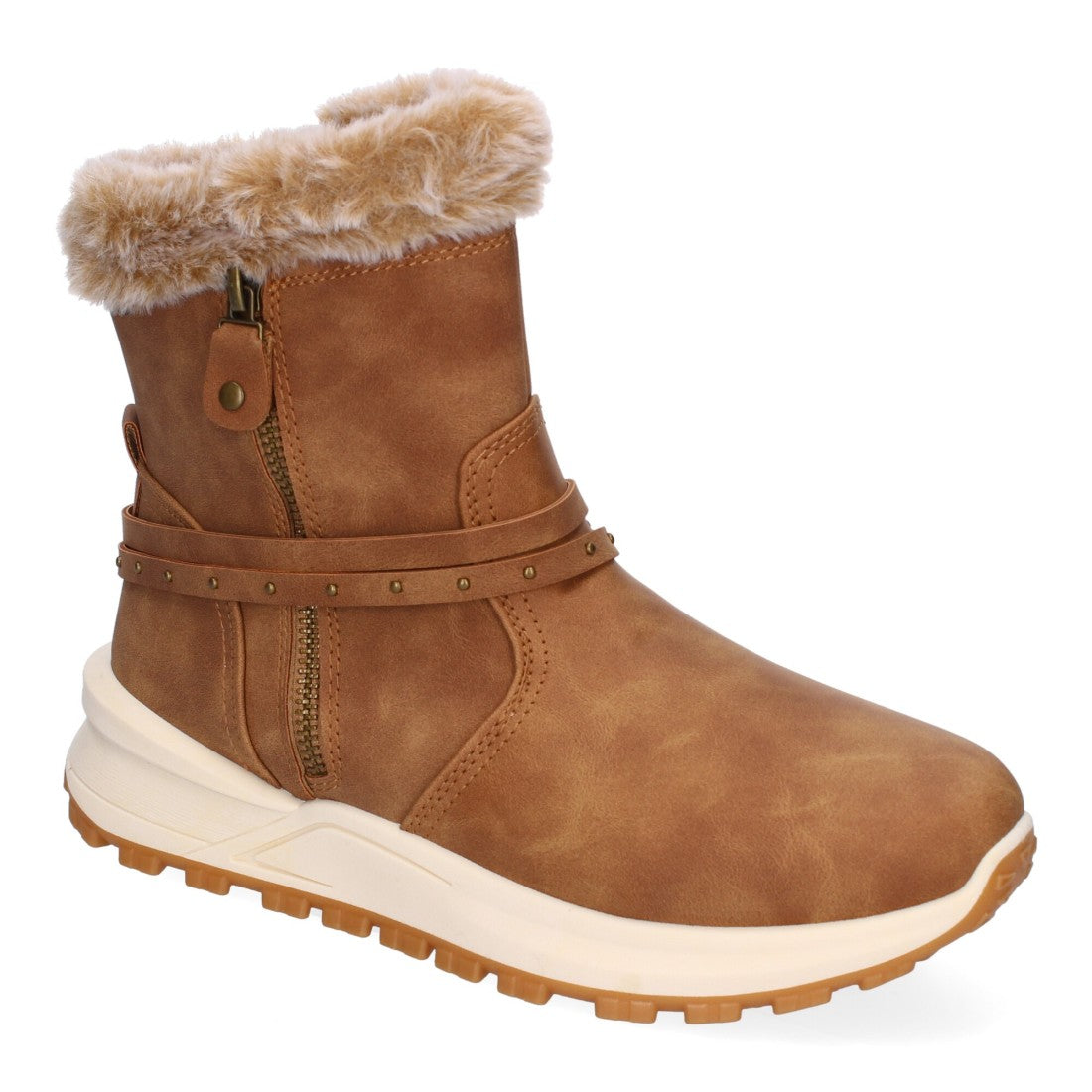 Elegante Kamelstiefel mit Absatz