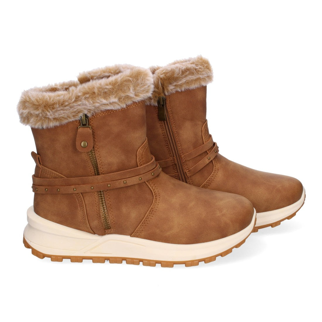 Elegante Kamelstiefel mit Absatz