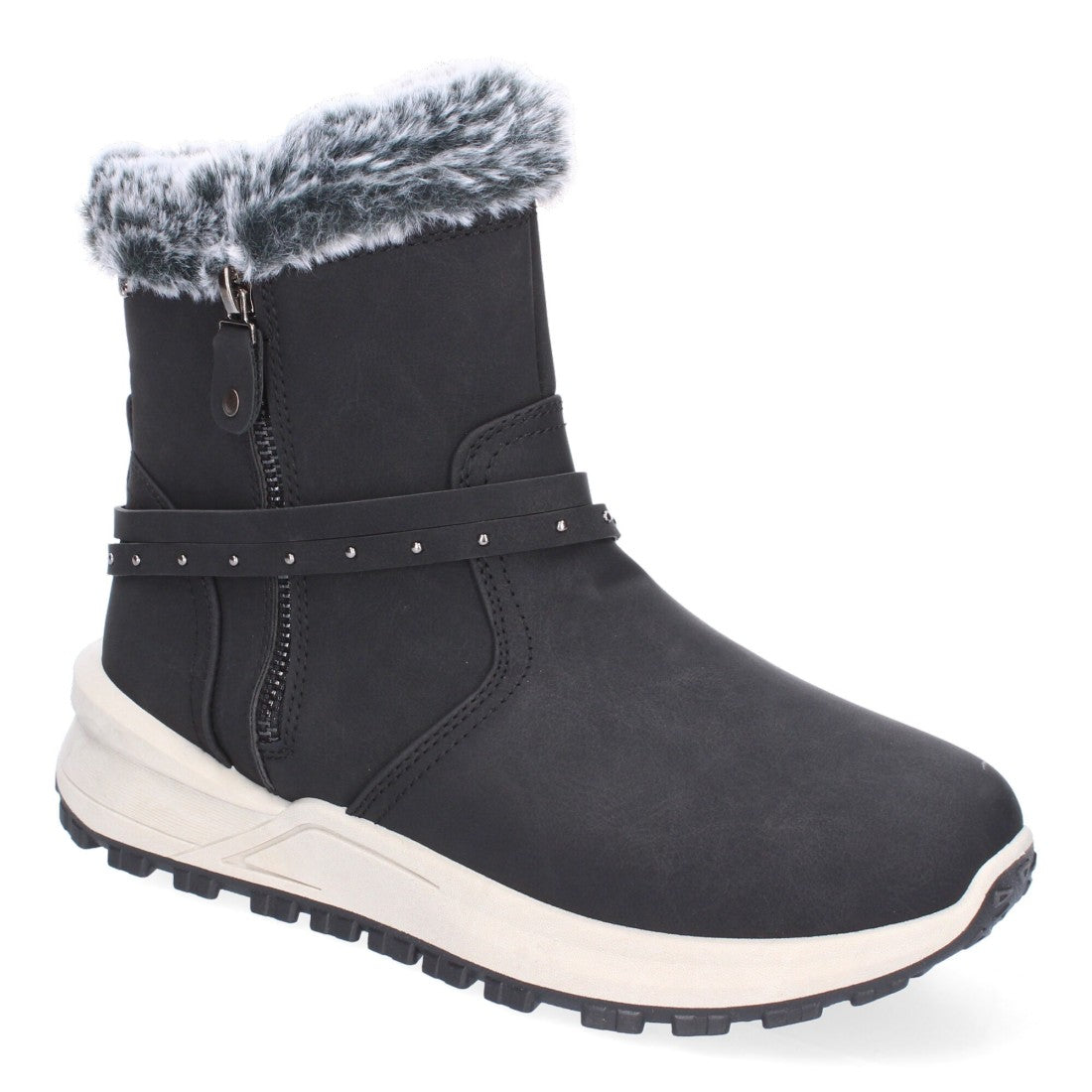 Elegante schwarze Stiefel mit Absatz