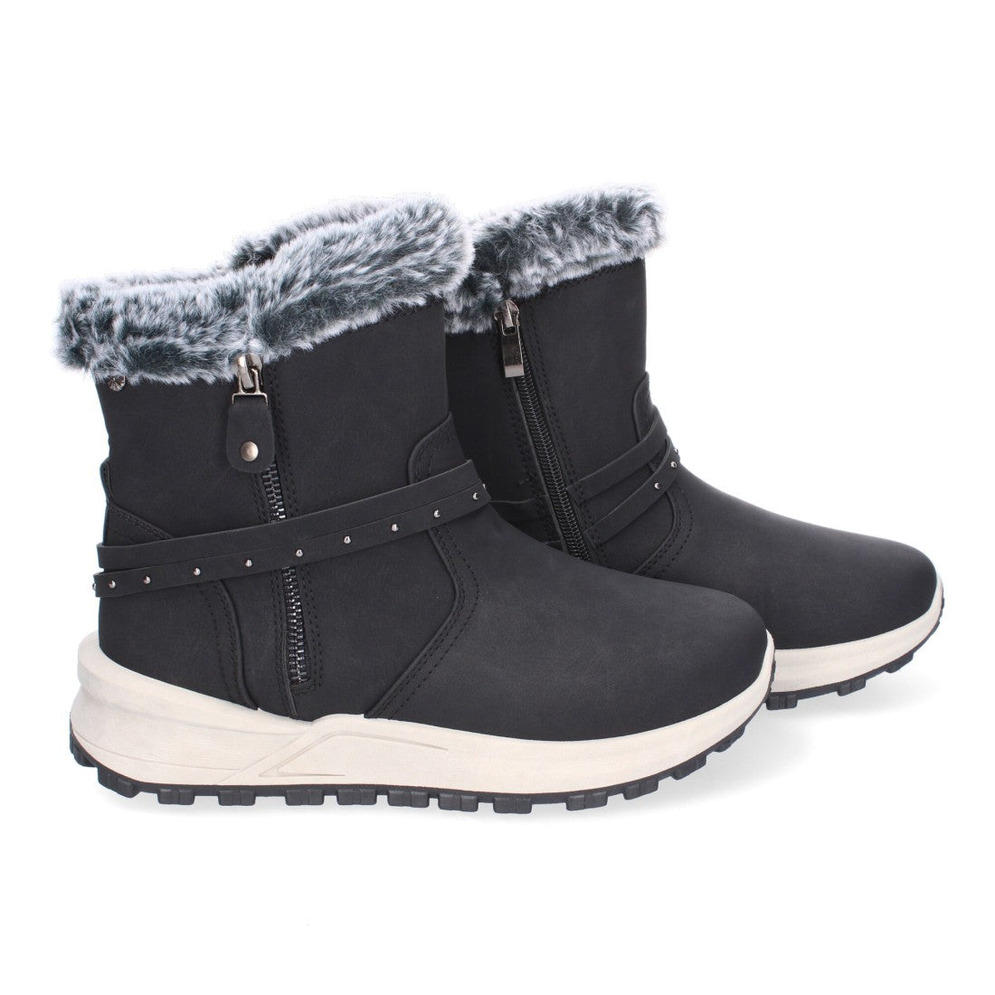 Elegante schwarze Stiefel mit Absatz