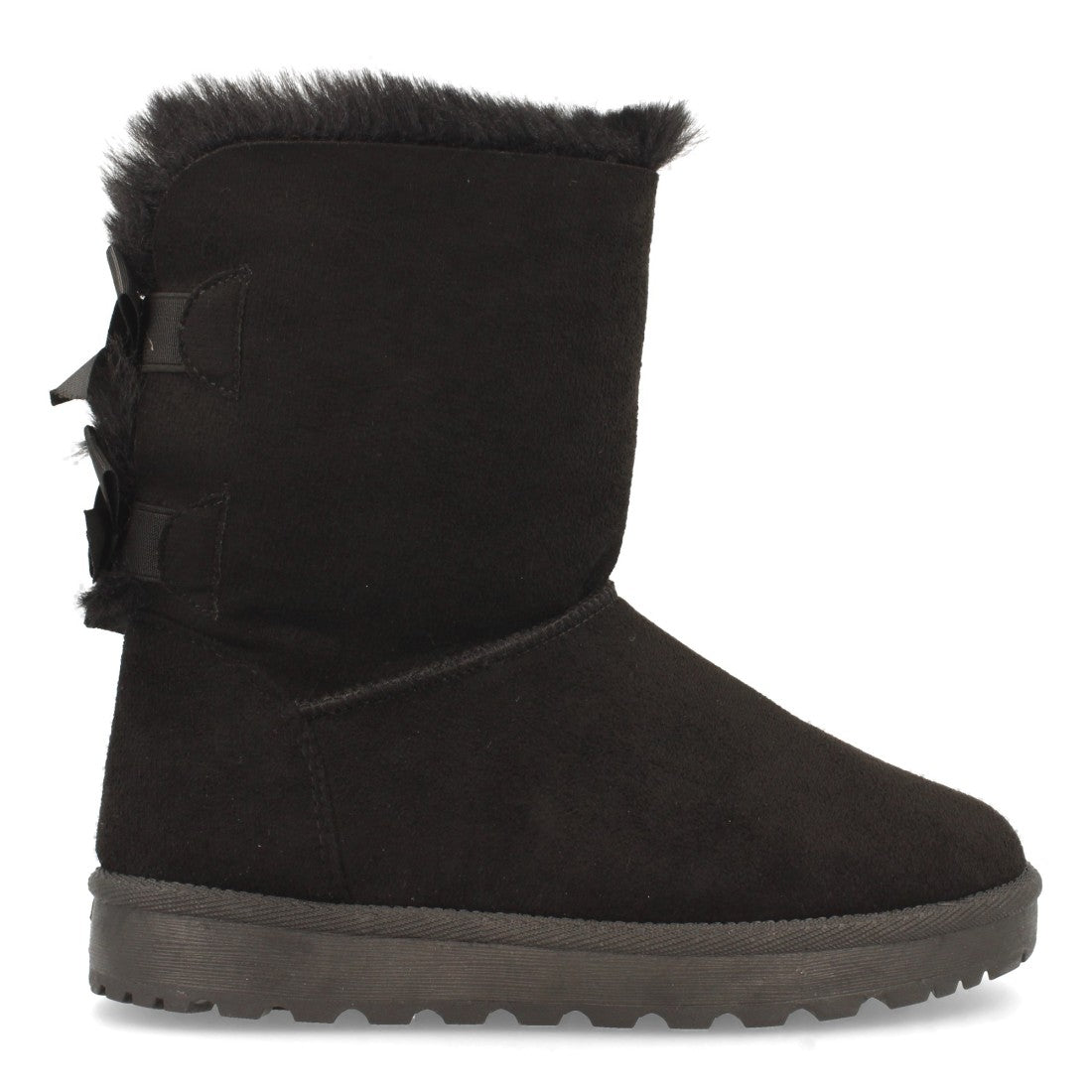 Botines Elegantes Negro con Detalles Distintivos