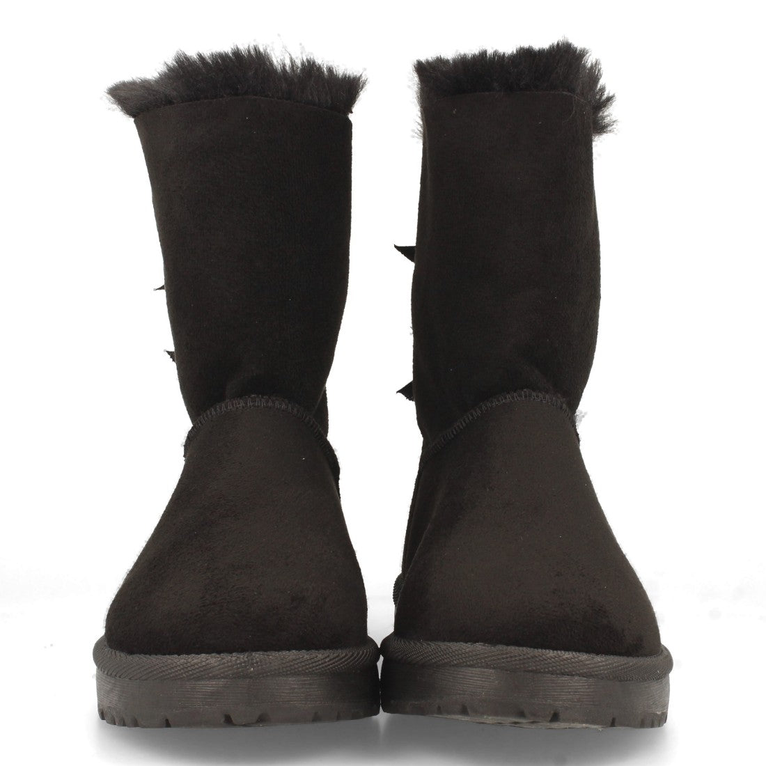Botines Elegantes Negro con Detalles Distintivos