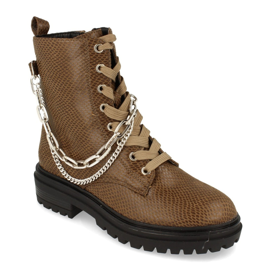 Botines Elegantes Verde con Detalles Distintivos