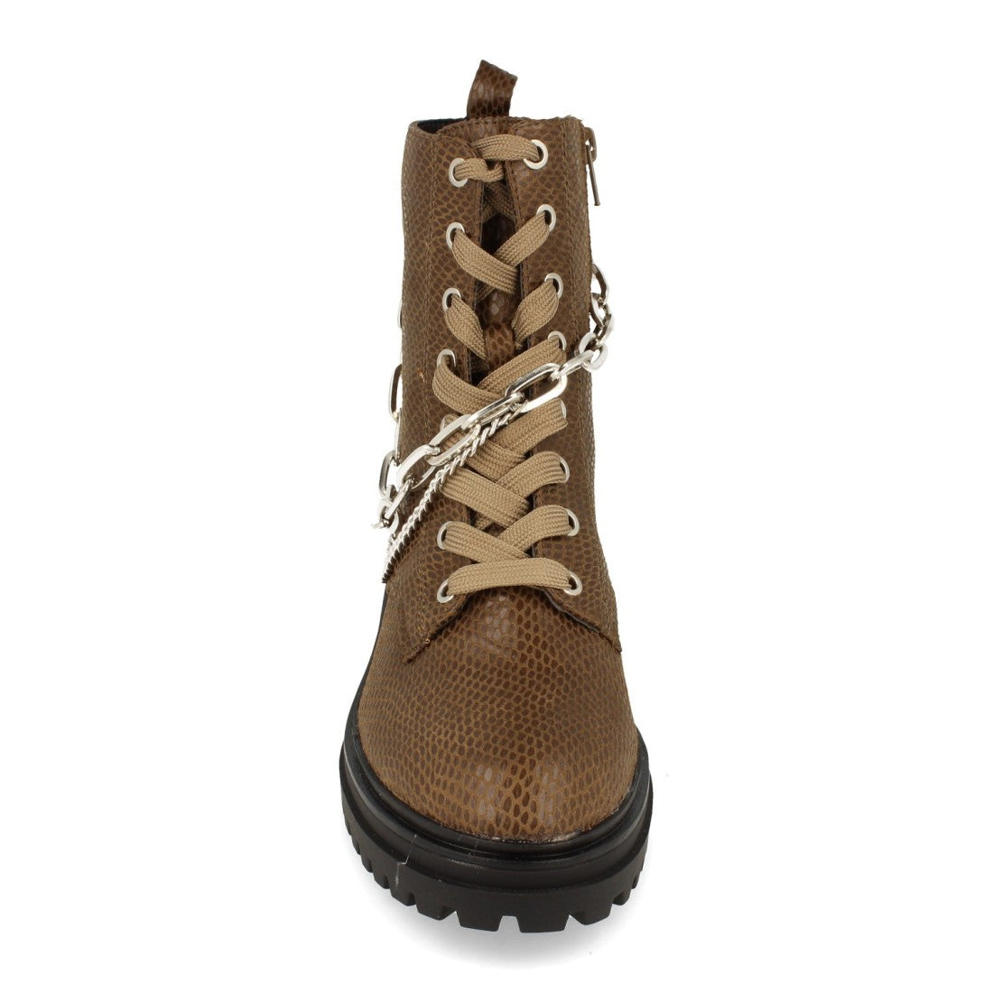 Botines Elegantes Verde con Detalles Distintivos