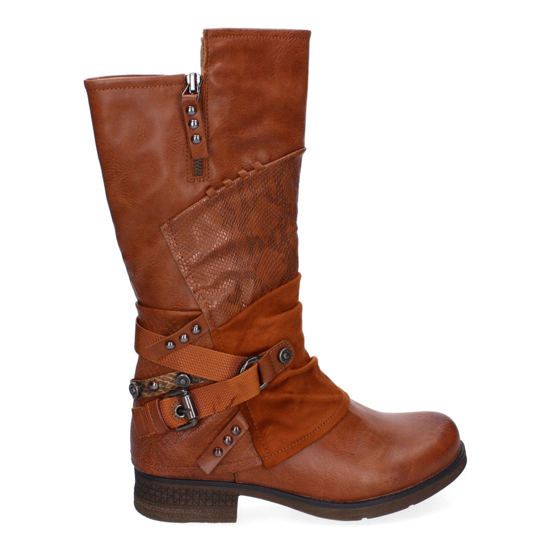 Elegante camel-farbene Stiefel mit Absatz