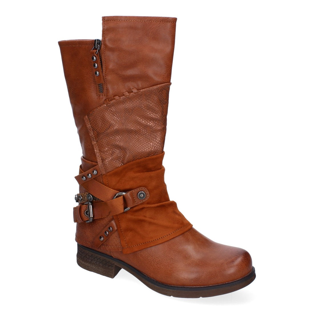 Elegante camel-farbene Stiefel mit Absatz