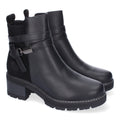 Botines Elegantes Negro con Detalles Distintivos