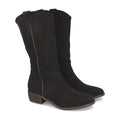 Botas Tacón con Bordado - Negro