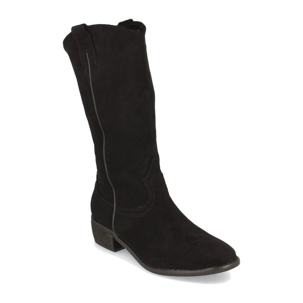 Botas Tacón con Bordado - Negro