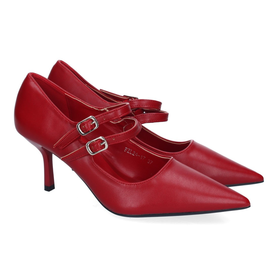 Zapatos de Tacón Burdeos Elegantes Mujer