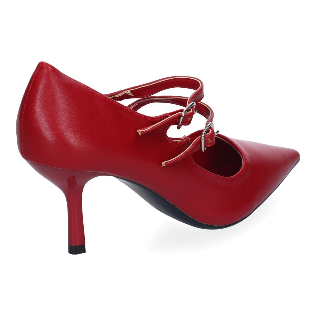 Zapatos de Tacón Burdeos Elegantes Mujer