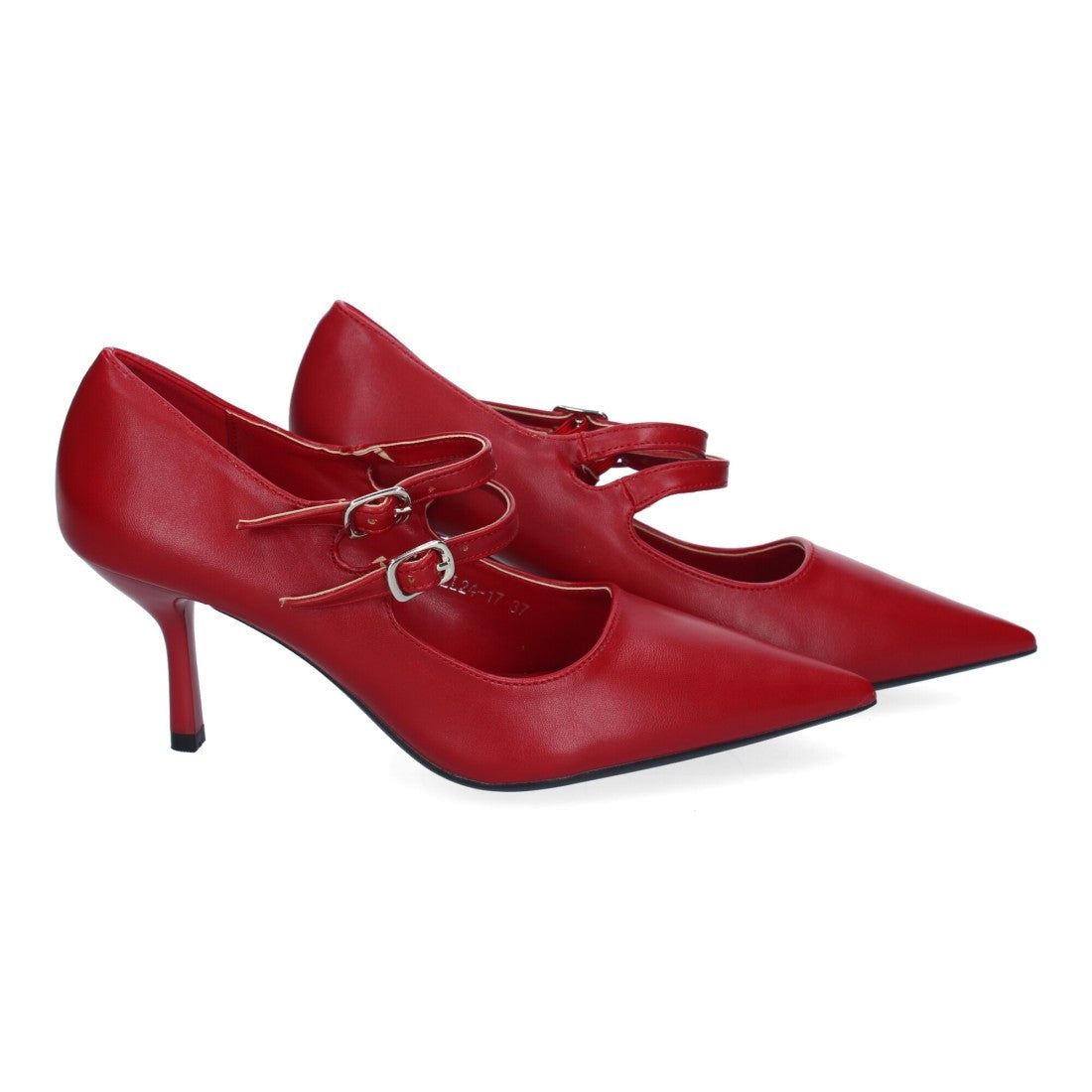 Zapatos de Tacón Burdeos Elegantes Mujer
