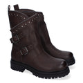 Botas Marrones Moteras con Tachuelas y Suela Dentada