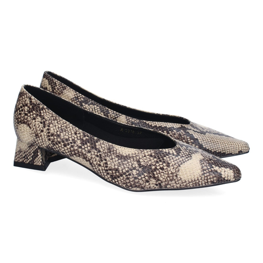 Zapatos de Tacón Estampado Serpiente Modernos Mujer