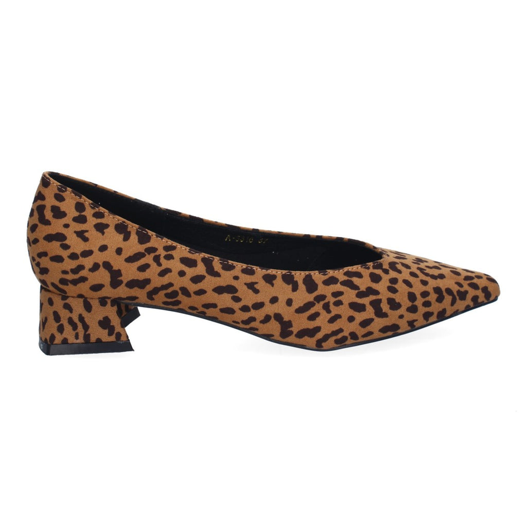 Zapatos de Tacón Estampado Leopardo Mujer