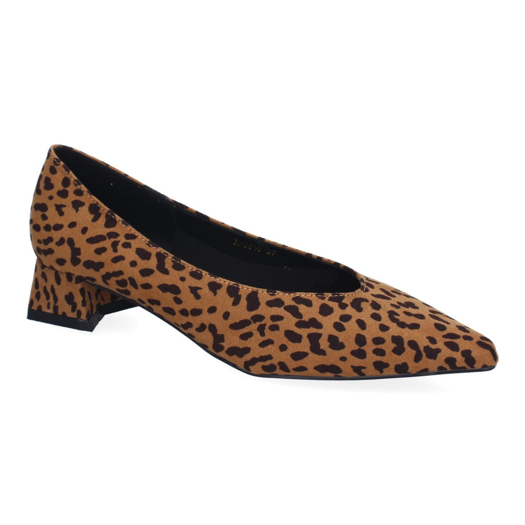 Zapatos de Tacón Estampado Leopardo Mujer