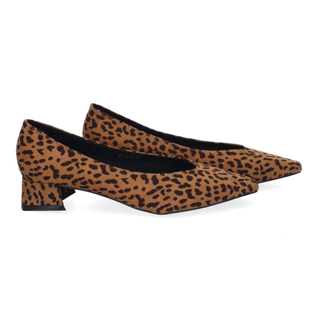 Zapatos de Tacón Estampado Leopardo Mujer