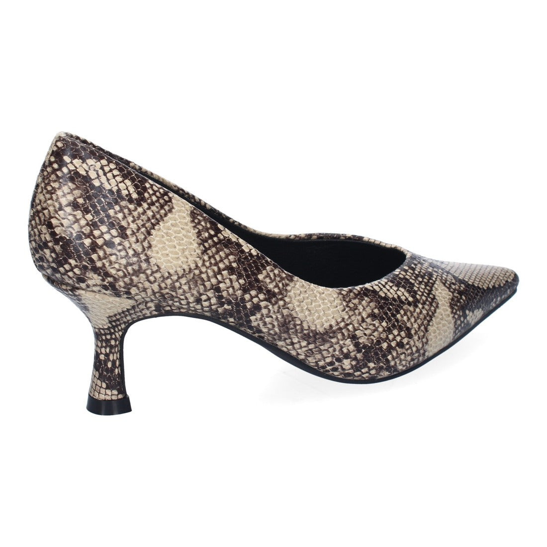 Zapatos de Tacón Estampado Serpiente Elegantes Mujer