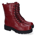 Elegante rote Stiefel mit Absatz