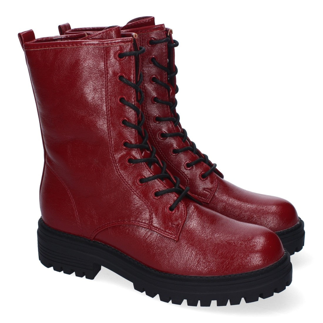Elegante rote Stiefel mit Absatz
