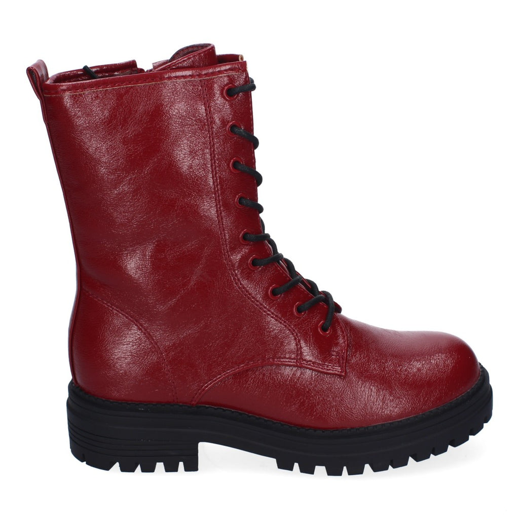 Elegante rote Stiefel mit Absatz