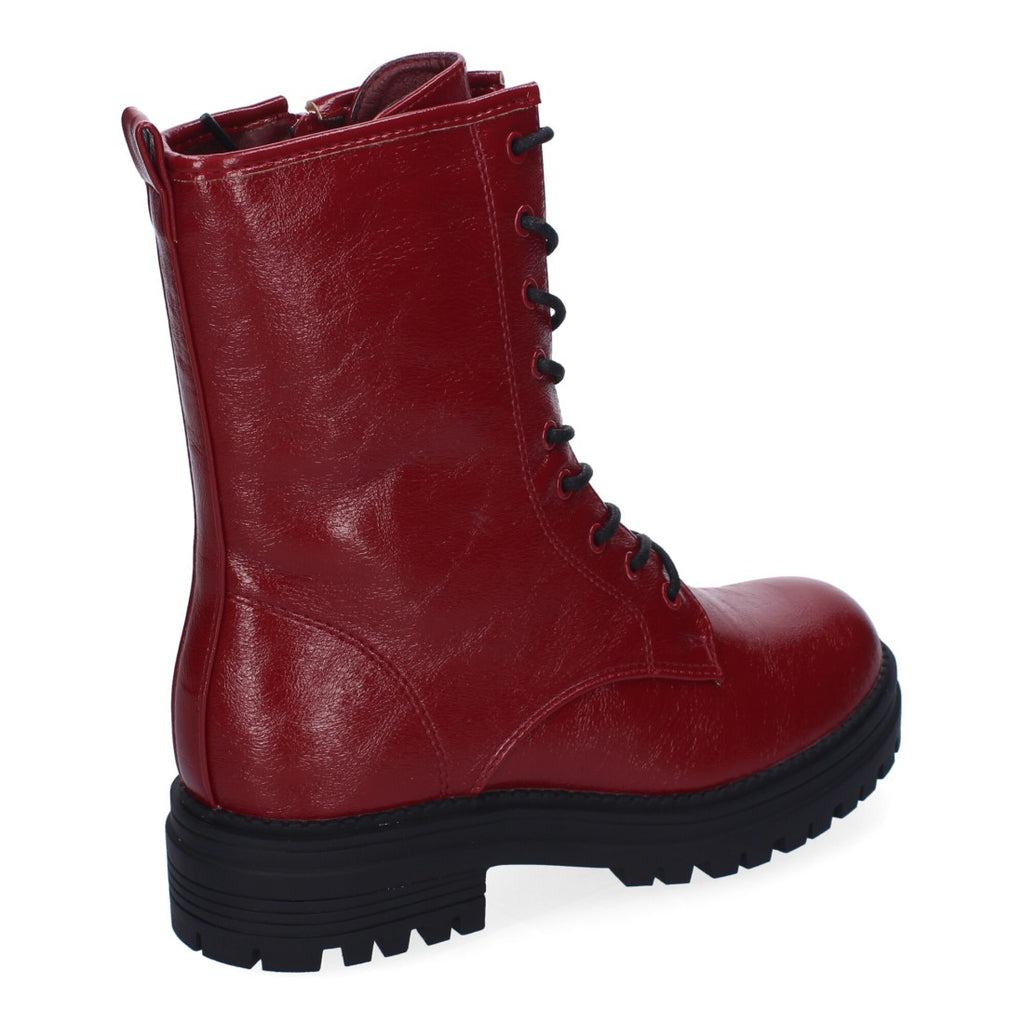 Elegante rote Stiefel mit Absatz