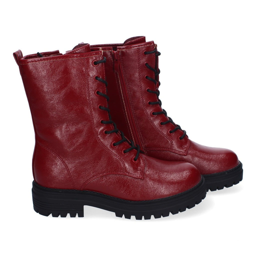 Elegante rote Stiefel mit Absatz