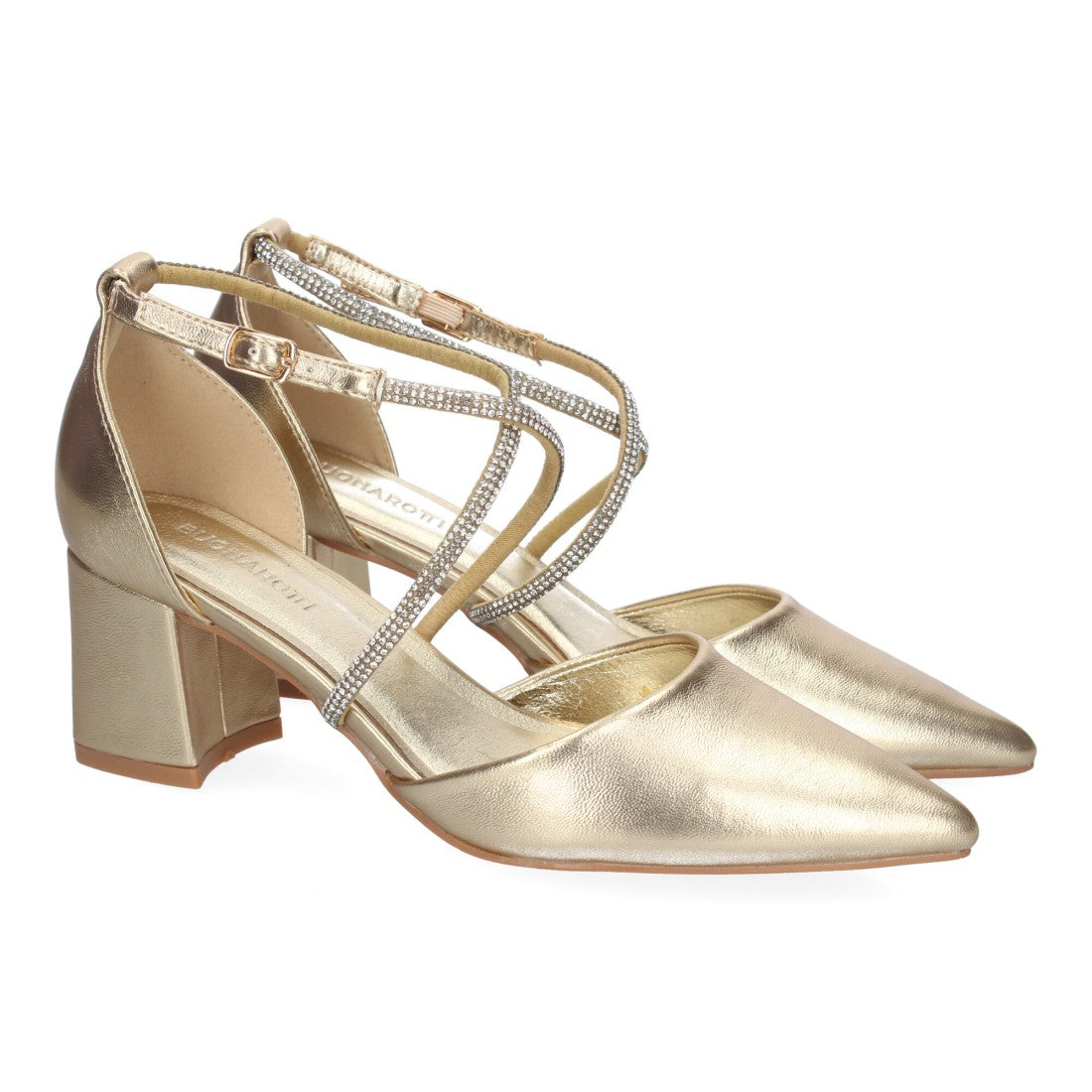 Elegante, bequeme goldene Sandalen mit Absatz für Partys und Hochzeiten