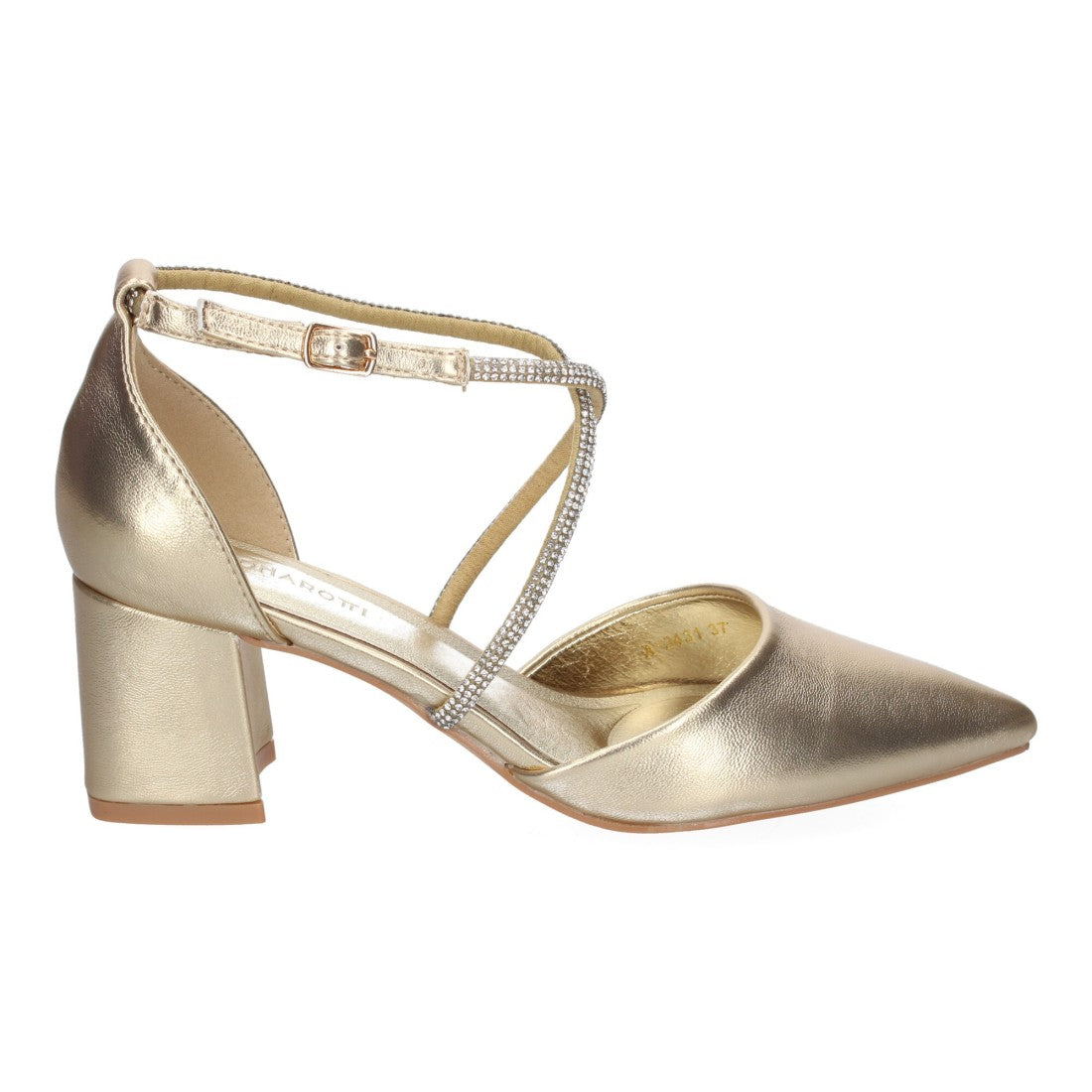 Elegante, bequeme goldene Sandalen mit Absatz für Partys und Hochzeiten