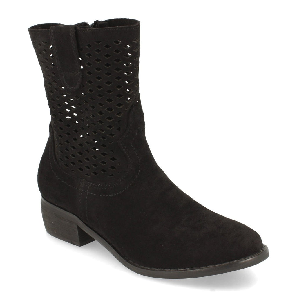 Botines Elegantes Negro con Detalles Distintivos