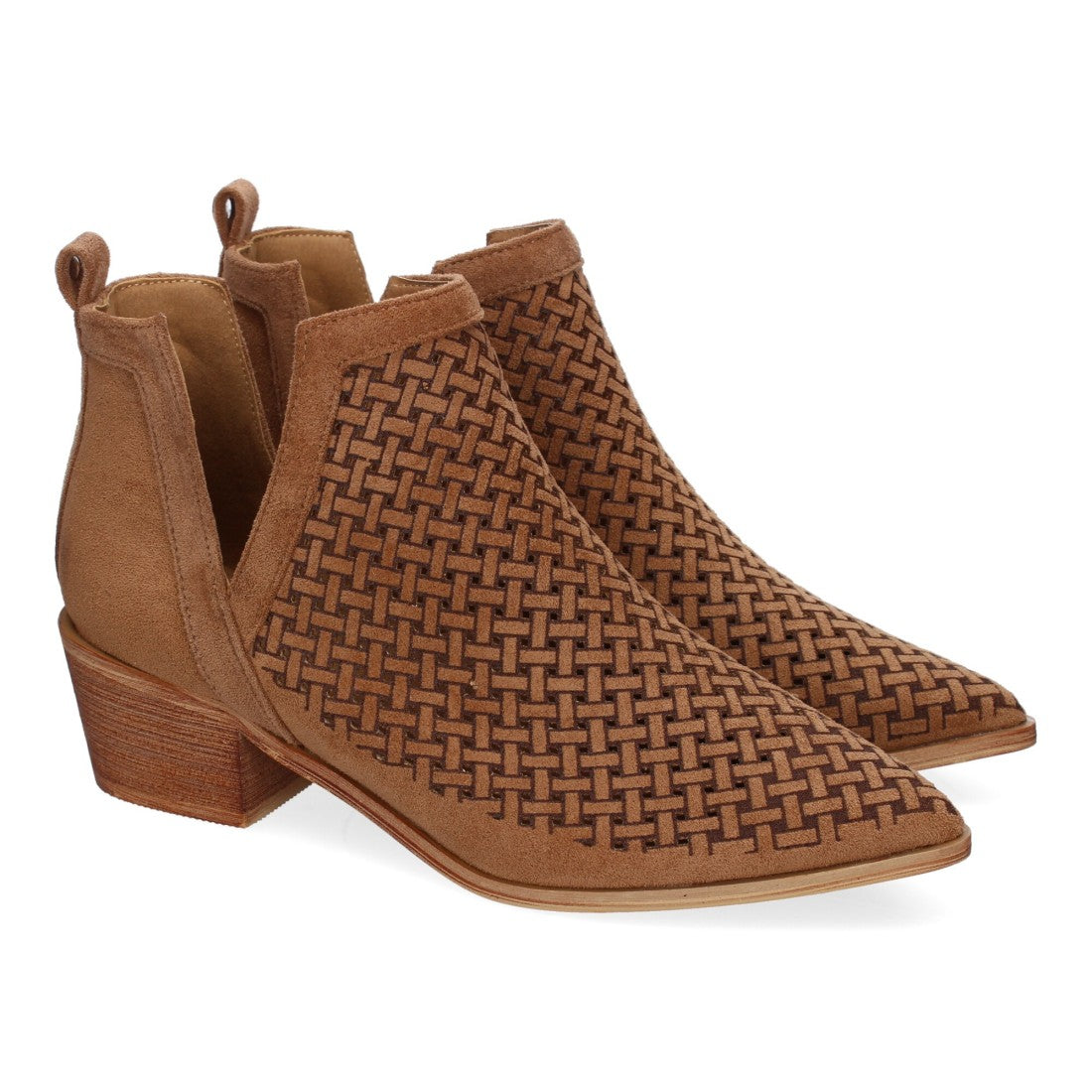 Botines Calados Elegantes - Camel