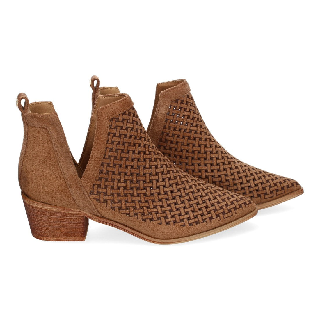 Botines Calados Elegantes - Camel