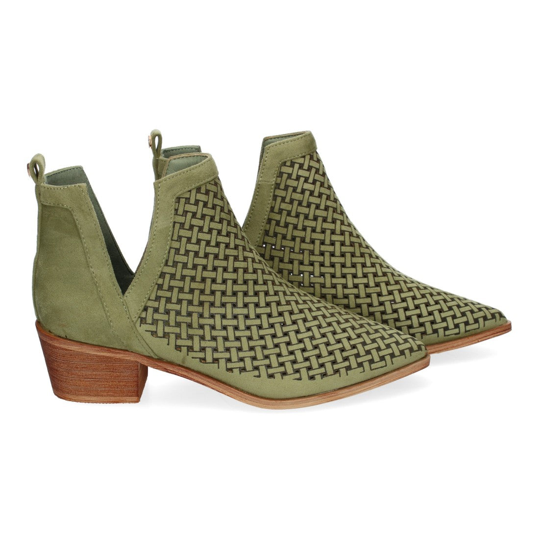 Botines Calados Elegantes - Verde