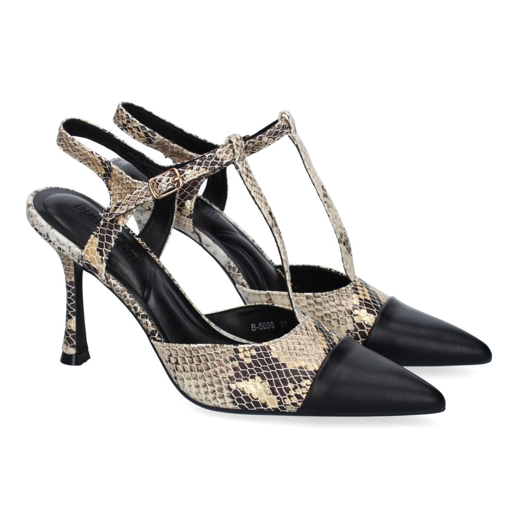 Zapatos de Tacón Estampado Serpiente Sofisticados Mujer